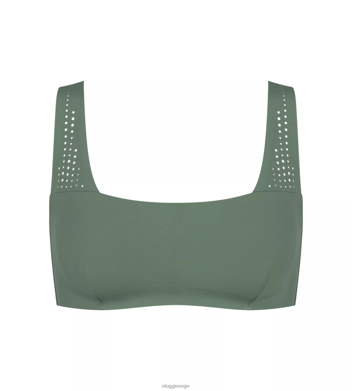 badetøy sloggi shore arienzo bikinitopp med avtagbare puter kvinner urbant grønt DR662355
