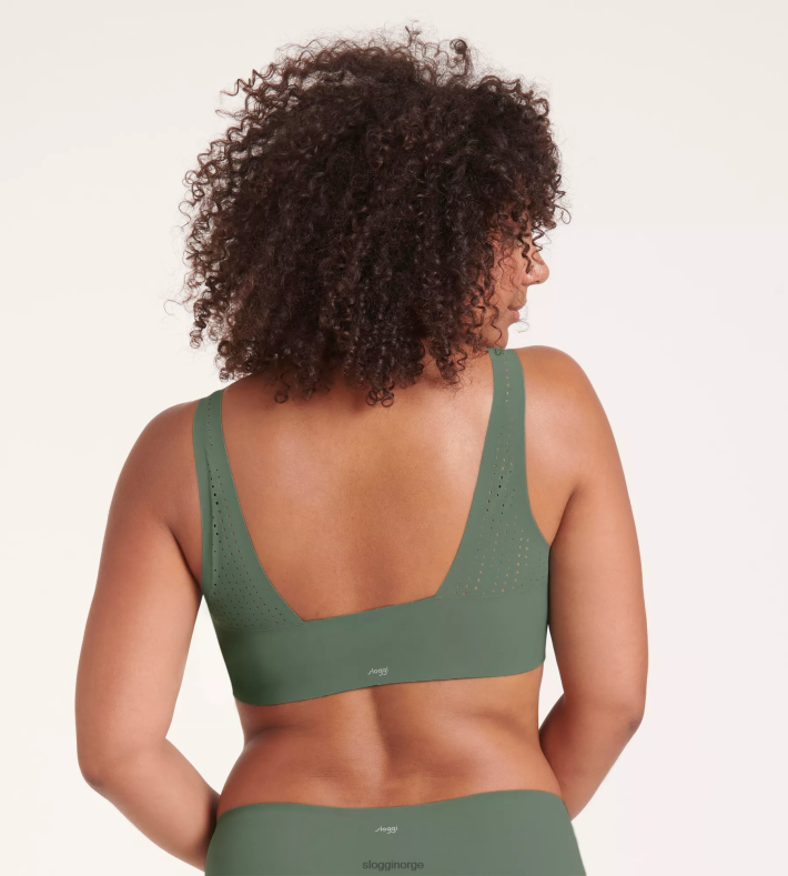 badetøy sloggi shore arienzo bikinitopp med avtagbare puter kvinner urbant grønt DR662355