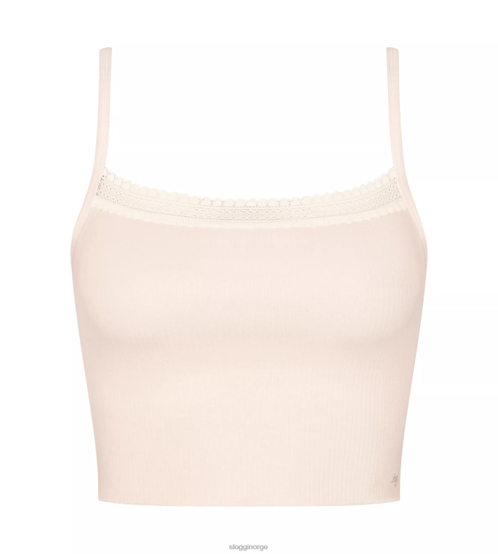 loungewear | sloggi go ribbet topp med spaghettistropper kvinner angora DR662228