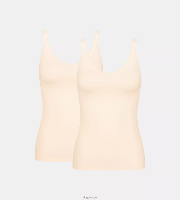 loungewear | sloggi go topp med spaghetti stropper kvinner ferskt pulver DR662500