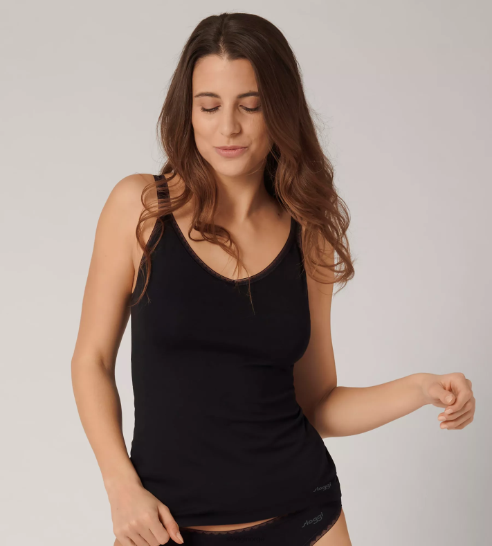 loungewear | sloggi go topp med spaghetti stropper kvinner svart DR662463