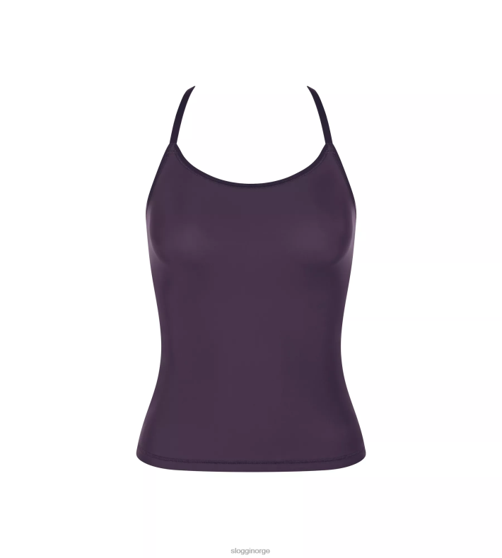 loungewear | sloggi myk tilpasset topp med spaghettistropper kvinner blåbær DR662438
