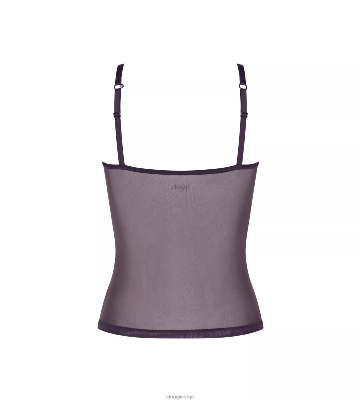loungewear | sloggi myk tilpasset topp med spaghettistropper kvinner blåbær DR662438