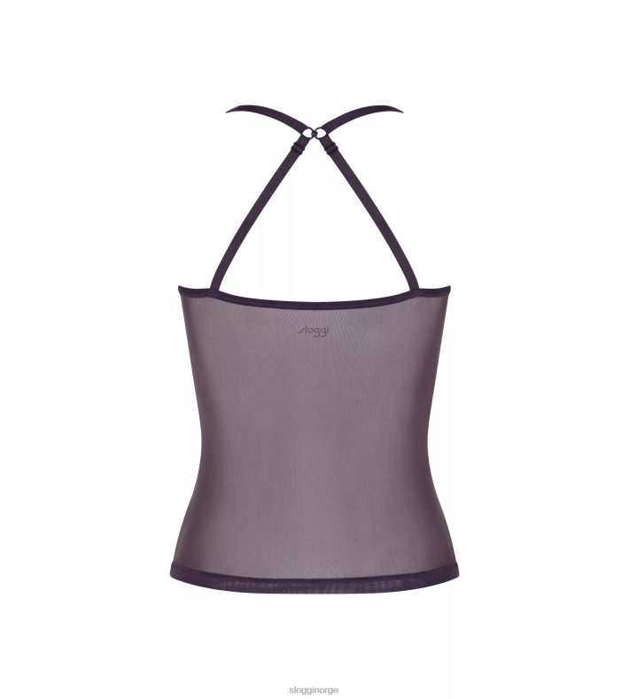 loungewear | sloggi myk tilpasset topp med spaghettistropper kvinner blåbær DR662438