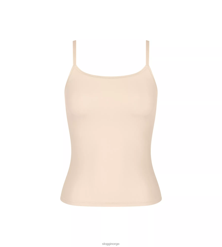 loungewear | sloggi myk tilpasset topp med spaghettistropper kvinner naturel (076) DR662168