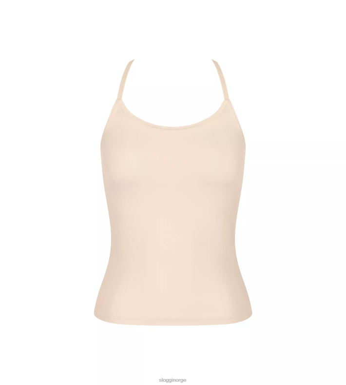 loungewear | sloggi myk tilpasset topp med spaghettistropper kvinner naturel (076) DR662168
