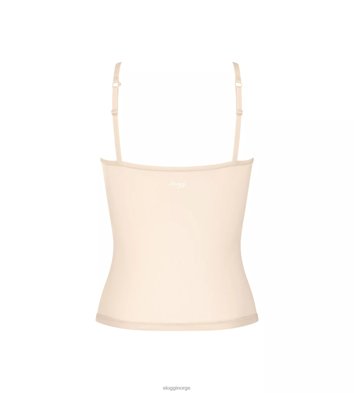 loungewear | sloggi myk tilpasset topp med spaghettistropper kvinner naturel (076) DR662168