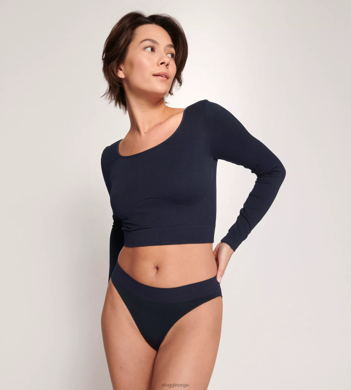 loungewear | sloggi noensinne infundert aloe langermet topp kvinner svart DR662348