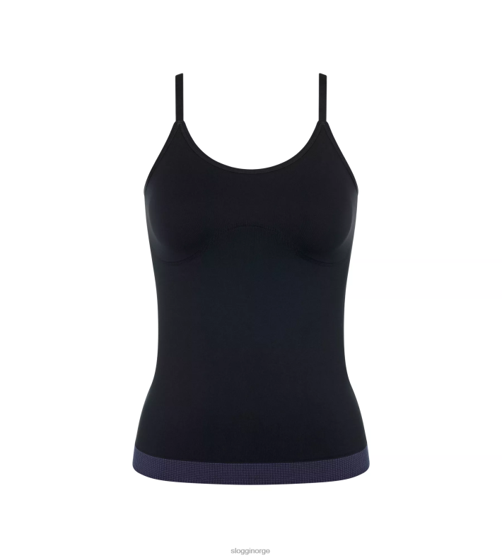 loungewear | sloggi noensinne infundert aloe topp med spaghetti stropper kvinner svart DR662193