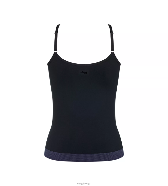 loungewear | sloggi noensinne infundert aloe topp med spaghetti stropper kvinner svart DR662193