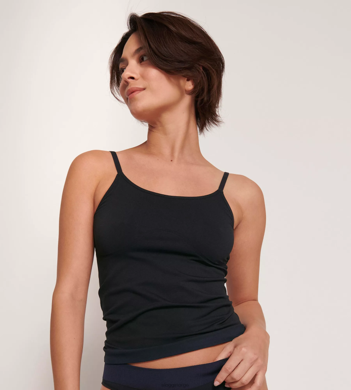loungewear | sloggi noensinne infundert aloe topp med spaghetti stropper kvinner svart DR662193