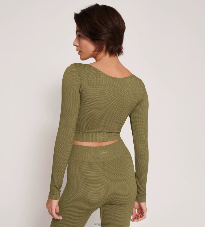 loungewear | sloggi noensinne infundert cbd langermet topp kvinner martini oliven DR662461