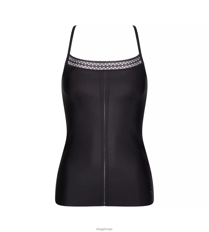 loungewear | sloggi s subtil topp med spaghettistropper kvinner svart DR662660