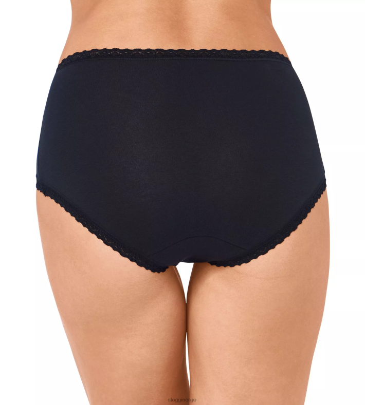 truser | sloggi 24/7 midi truser i bomull med blonder kvinner svart DR662486