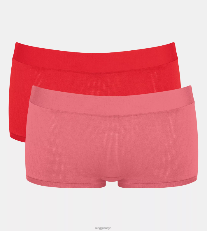 truser | sloggi gå allround korte truser kvinner rød - lys kombinasjon DR662562