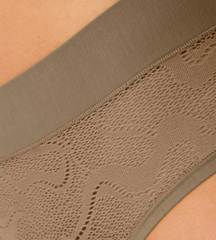 truser | sloggi go allround midi truser med blonder kvinner blygrå DR662565