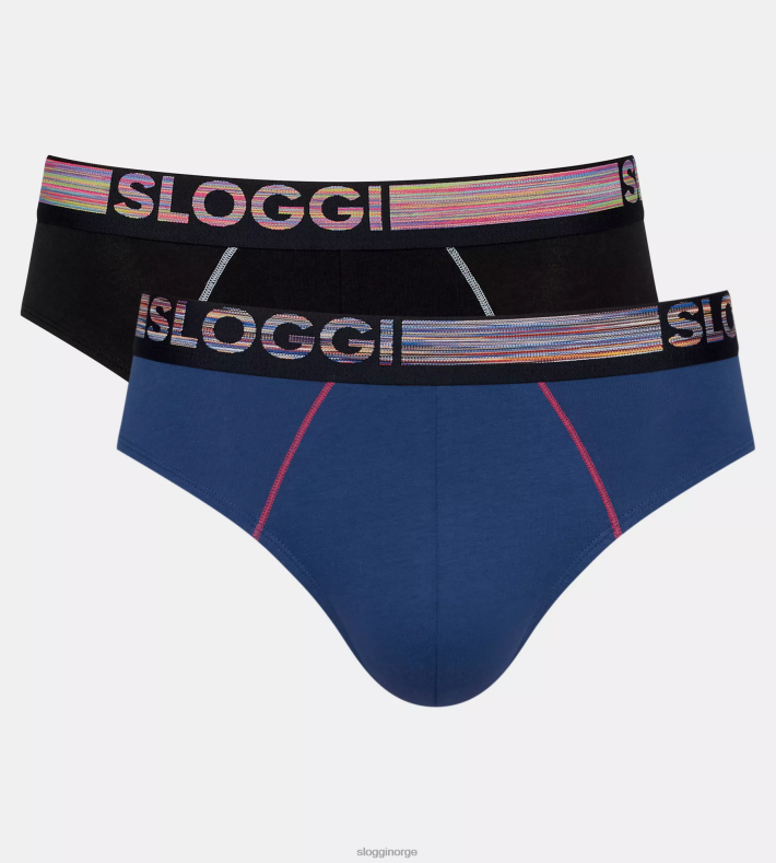 undertøy sloggi go abc naturlig midi-truse menn blå - mørk kombinasjon DR662826