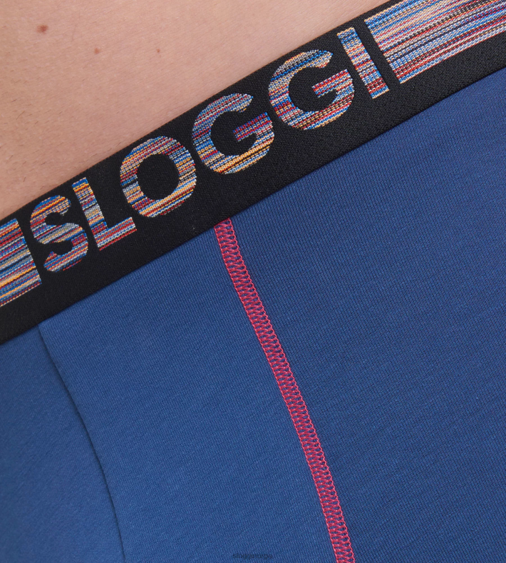 undertøy sloggi go abc naturlige shorts menn blå - mørk kombinasjon DR662914